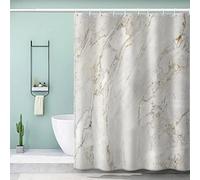 VASENA Marbre Rideau de Douche Anti-moisissure 200x200 3D Motifs Géométriques Rideaux de Bain Baignoire Tissu Polyester Art Deco Anti Moisissure Rideau de Douche Leste