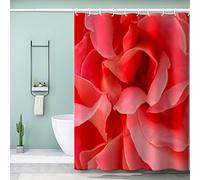 VASENA Roses Romantique Rideau de Douche Anti-moisissure 200x200 3D Fleurs Rideaux de Bain Baignoire Tissu Polyester Art Deco Anti Moisissure Rideau de Douche Leste