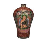 Vases à Fleurs Décoratifs Statue de Bouddha en émail, Vase à Fleurs Antique, Simple et Classique, Fait la Main Décor à la Maison Vases