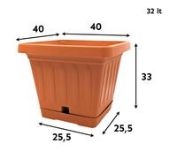 Vases à Partir De Extérieur Carrés Grands Bacs pour Jardin en Plastique Avec Pot
