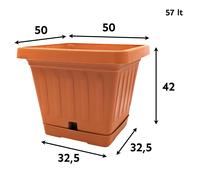 Vases à Partir De Extérieur Carrés Grands Bacs pour Jardin en Plastique Avec Pot
