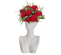 Vases à Visage pour Fleurs, Vase Décoratif Blanc pour Corps Féminin, Vase Décoratif Moderne, Vase Corporel de Forme Féminine pour Fleurs, Petits Vases en Forme de Demi-corps pour Décoration(#1)