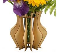 Vases de fleurs pour bouquet, pot de fleurs en bois, pour intérieur et extérieur, salon, balcon, rebord de fenêtre, terrasse, entrée, porche, étagère, intérieur et extérieur