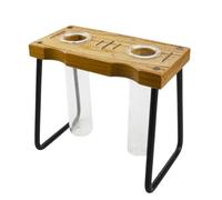 Vases De Propagation pour,Présentoir à Vases en Verre avec Support en Bois - Décor de Jardin, Conteneur Décoratif pour Culture de Fleurs et Pothos