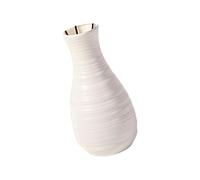 Vases décoratifs imitation céramique en forme de fleur blanche incassable pour décorateurs d'intérieur, planificateurs d'événements, usage domestique