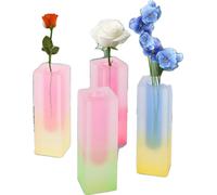 Vases en acrylique, set de 4, design décoratif, convient pour les fleurs