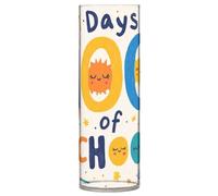 Vases en plastique motif dessin animé « One Hundred Days Of School » - 30 x 10 cm - Grand vase à fleurs décoratif incassable pour table à manger, bibliothèque, bibliothèque, accessoires décoratifs