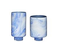 Vases Hubsch Interior Cloud (x2) Bleu 15x18/17x25 cm