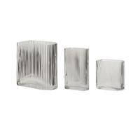 Vases Hubsch Interior Elements (x3) Blanc 12x7x13/16x9x18/12x7x20 cm