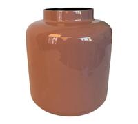 Vases métalliques Mystique 20x23cm en rose - brillant avec intérieur noir mat, design élégant pour tout intérieur