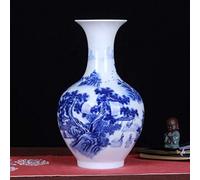 Vases pour décor Grave Vintage Vintage Bleu et Blanc Porcelaine Paysage Peint à la Main Décoration créative décoration de la Mode Création Arrangement de Fleurs 30 * 19 * 7cm pour Les Fleurs