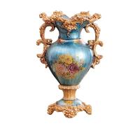 Vases rétro en résine Peints à la Main, 45 cm de Haut, Vase de Sol Bleu, décoration de Ferme, Centre de Table Multi-scènes pour la Maison, Le Salon, la Table, b