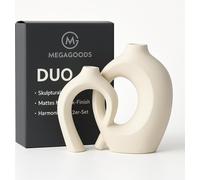 Vases Set 2pcs Céramique Creux Boho Moderne Déco Salon Étagère FR.