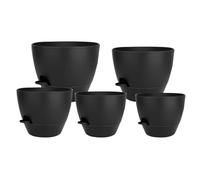 Vasi Per Fiori Autoinnaffianti - 5 Pezzi Contenitori Per Cactus Con Serbatoio, Vaso Autoinnaffiante Piante Con Foro Di Drenaggio | Ideali Uso Esterno In Giardino, Balcone, Terrazzo E Cortile