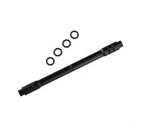 Vasiumic Adaptateur convertisseur à dégagement rapide vers axe traversant pour moyeux de vélo, extrémité 9-15/10-12 mm, compatible avec les roues avant et arrière, alliage d'aluminium noir (9 x 100 mm