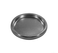 Vasiumic Assiettes de service vintage empilables en acier inoxydable 304 avec finition brossée gris neige, parois épaisses et bords arrondis pour casserole chaude, plateaux de buffet (25,5 cm)