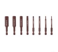 Vasiumic Assortiment de 8 embouts de tournevis magnétiques à tête hexagonale de 65 mm ou 100 mm, pointes métalliques durables avec tige hexagonale de 6,35 mm pour perceuses électriques et sans fil