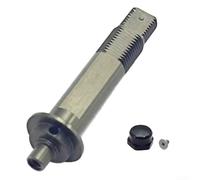 Vasiumic Axe de broche en aluminium 7075 24 CQ31HG 30HG - Kit de modification de pièces de moulinet de pêche argenté avec écrou et vis, longueur 47 mm (main gauche)