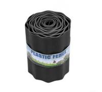 Vasiumic Bordure de pelouse en plastique noir - 9 m - Flexible - Pour un aménagement paysager propre - Empêche l'herbe de se croiser dans les parterres de fleurs (15 cm x 9 m)