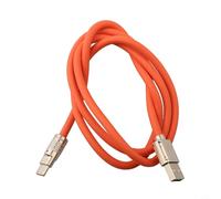 Vasiumic Câble de type C, charge 120 W, cordon USB en silicone liquide compatible avec Xiaomi, Huawei, Samsung, fil de données 6 A, orange, 1 m (1 m)