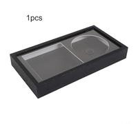 Vasiumic Cadre CD en bois massif pour pochettes d'albums avec panneau acrylique à suspendre au mur, souvenirs, œuvres d'art, vitrine faite à la main, portrait, orientation paysage, maison ou bureau