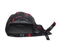 Vasiumic Chapeau de chef pirate en maille avec motif tête de mort, coton et maille respirante pour restaurant, restauration, pâtisserie, cuisine (H)