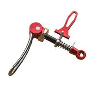 Vasiumic Collier de serrage pour tige de selle de vélo et pour 360 vélos pliants, 31,8 mm en alliage d'aluminium à dégagement rapide avec crochet pliable, noir (rouge)