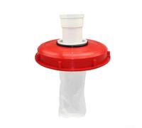 Vasiumic Couvercle de filtre IBC Ton avec sac intégré pour la récolte de l'eau de pluie - Nylon résistant aux acides/alcalins / PVC/PE, DN150-165mm (Noir) ou DN225-245mm (R(DN150-45°)