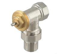 Vasiumic DN15 DN20 Vanne thermostatique d'angle en laiton, filetage M30 x 1,5 mm, installation verticale ou inclinable, durable, contrôle de température ambiante économe en énergie (DN15)