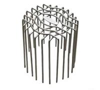 Vasiumic Drainage de sol rond en acier, 304 pour gouttière de balcon, bouchon de tuyau empêche l'encrassement des débris, argent (90 mm)