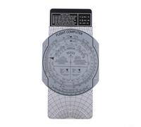 Vasiumic E6B Ordinateur de vol Aviation Traceur Règle Glissière Outil de Navigation pour Pilote Entraînement Aviation Mesure Mesure Transparent Plastique ABS Léger Portable 22,9 x 12,9 cm