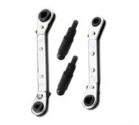 Vasiumic Ensemble de clés à cliquet pour valve de climatisation pour réparation de réfrigération CVC, outil de service avec interrupteur de direction rapide, comprend des tailles 3/16", 1/4", 5/16", 3