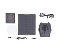 Vasiumic Ensemble de panneaux solaires monocristallins 20 W avec chauffage et sortie USB pour animal domestique, camping, camping-car, extérieur, transportable, motif noir