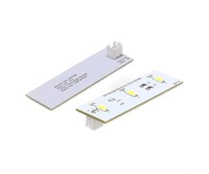 Vasiumic Ensemble d'éclairage LED pour réfrigérateur Electrolux, remplacement SW-BX02B 49031078, bande blanche lumière du jour 6000 K, connecteur 12 V CC 2 broches, 65 mm (2 pièces)