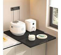 Vasiumic Étagère extensible réglable en alliage de fer pour four à micro-ondes et cafetière - 39 cm à 65 cm - Économie d'espace - Blanc