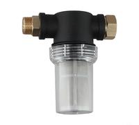 Vasiumic Filtre à sédiments pour nettoyeur haute pression avec entrée mâle et sortie femelle de 1,9 cm, corps en polycarbonate durable et écran en acier inoxydable 40 mailles et 100 mailles (100