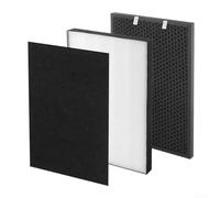 Vasiumic Filtre de rechange pour purificateur d'air, filtre à charbon actif 27,5 x 41,5 x 3 cm, noir, élimine 99,97 % des particules atmosphériques jusqu'à 0,3 micron