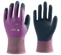 Vasiumic Gants de pêche d'hiver, latex résistant aux perforations, doublure en polaire épaisse, antidérapants, imperméables, pour la randonnée, le ski, les sports de plein air (violet)