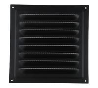 Vasiumic Grille d'aération en acier inoxydable Anthracite 20 x 20 cm pour circulation d'air au plafond ou sur le mur latéral (1 pièce, noir)