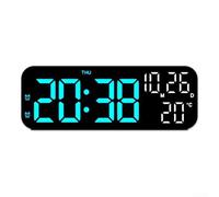 Vasiumic Horloge multifonction silencieuse sans tic-tac avec affichage LED, date, horloge de chevet compacte pour bureau, chambre à coucher, bureau Orange (B)
