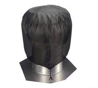 Vasiumic Housse d'évent de toit robuste Oxford 420D imperméable pour évents turbo de 30,5 à 35,5 cm avec cordon élastique - Protection contre le vent - Noir (31 × 45 cm)