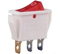 Vasiumic Interrupteur à bascule pour purificateur avec lumière, 2 broches, 3 broches, bouton poussoir électronique, filtre de remplacement, système de chauffage, rouge, compact, 30 x 13 mm (3 broches