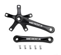 Vasiumic Jeu de manivelles 130 pour BCD pour VTT et vélo - Manivelle gauche et droite avec alliage d'aluminium usiné CNC, compatible avec plateaux de 130 mm, noir (noir)