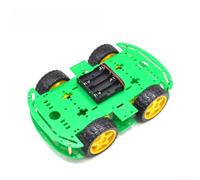 Vasiumic Kit d'assemblage de châssis de voiture robot encodeur pour Arduino, rapport de vitesse 48:1, moteur 3-10 V DC, plate-forme acrylique, matériel électronique éducatif STEM (vert)