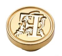 Vasiumic Kit de cachet de cire rétro pour invitations et scrapbooking avec initiale unique et tête de tampon amovible (F)