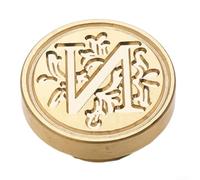 Vasiumic Kit de cachet de cire rétro pour invitations et scrapbooking - Design initial unique et tête de tampon amovible (N)