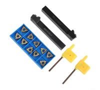 Vasiumic Kit porte-outils de tournage avec inserts en carbure pour filetage extérieur droitier intérieur gauche semi-finition travail des métaux porte-outils