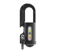 Vasiumic Lanterne porte-clés multifonction avec luminosité LED COB 1200 lm, 7 modes y compris SOS et stroboscope, charge rapide de type C et fonction Power Bank, ABS étanche (A)