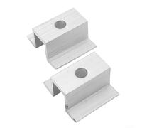 Vasiumic Lot de 10 panneaux de fixation de 50 mm en alliage d'aluminium résistant au rail de fixation sur le toit - Support argenté - Installation de 25 à l'énergie solaire (40 mm)