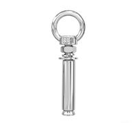 Vasiumic Lot de 100 boulons d'expansion en acier inoxydable avec anneaux, ancrages muraux, 6 mm, 8 mm, 10 mm, filetage étanche, résistant à la rouille, finition polie pour surfaces lisses (M8 x 100)